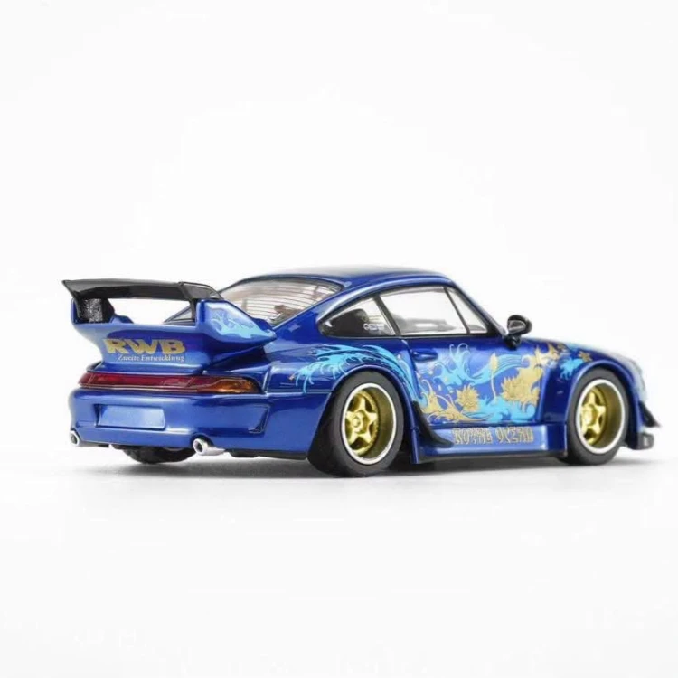 Motorhelix Porsche RWB 993 Royal Ocean 1:64 tył