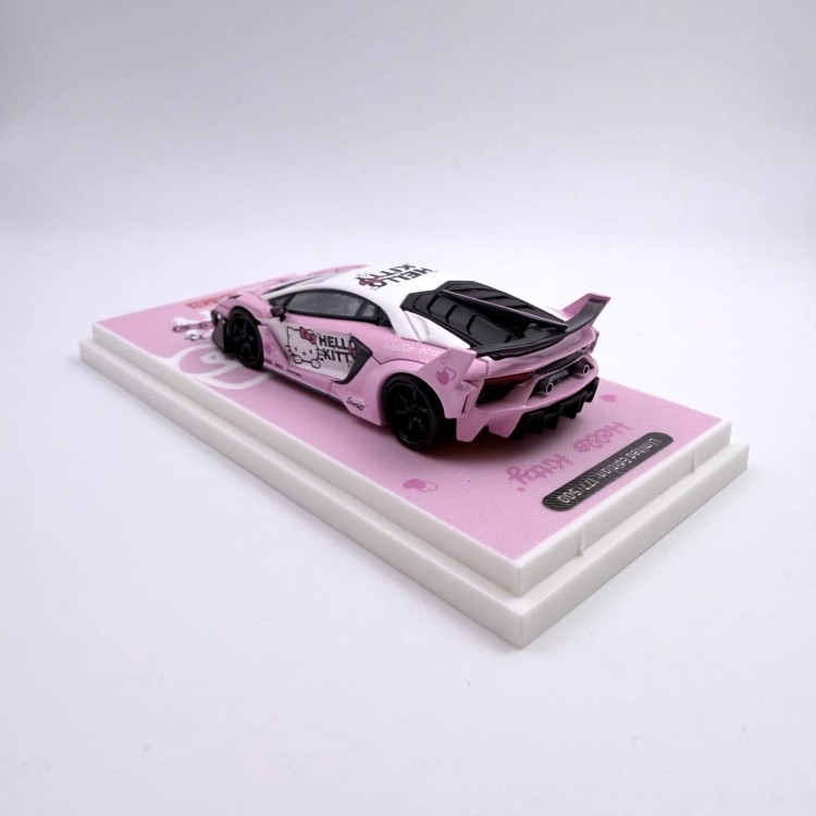 Back view – Lamborghini Aventador GT Evo Hello Kitty 1:64 diecast model.jpg