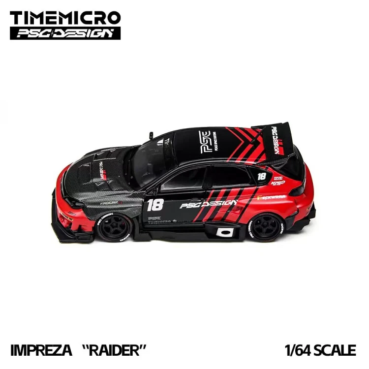 Time Micro Subaru Impreza "Raider" Red &amp; Black 1:64 bok
