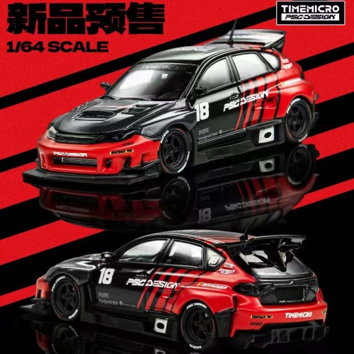 Time Micro Subaru Impreza "Raider" Red &amp; Black 1:64 przód