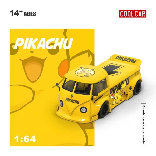 Cool.Car Volkswagen T1 Pickup Pikachu Livery 1:64 przód detal
