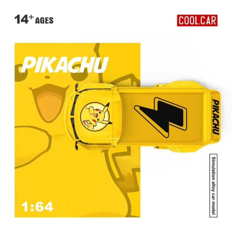 Cool.Car Volkswagen T1 Pickup Pikachu Livery 1:64 góra