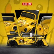 Cool.Car Volkswagen Beetle Pikachu livery 1:64 przód