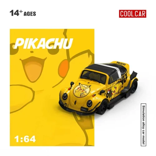 Cool.Car Volkswagen Beetle Pikachu livery 1:64 przód detal