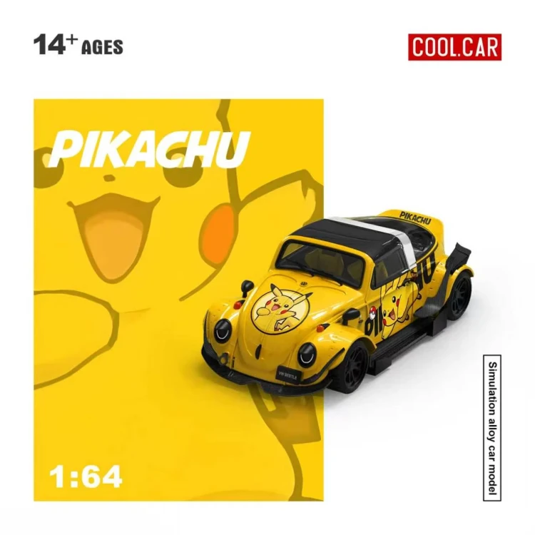 Cool.Car Volkswagen Beetle Pikachu livery 1:64 przód detal