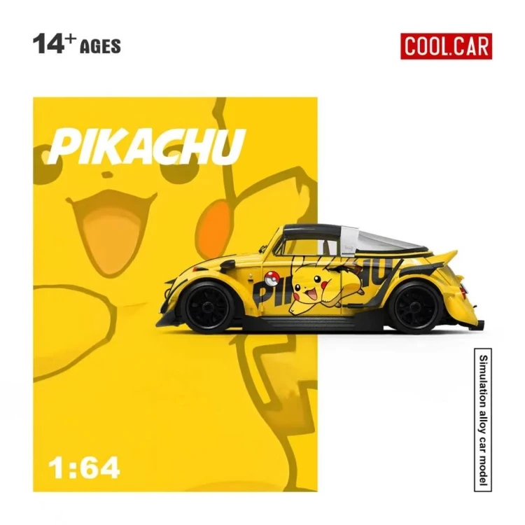 Cool.Car Volkswagen Beetle Pikachu livery 1:64 bok