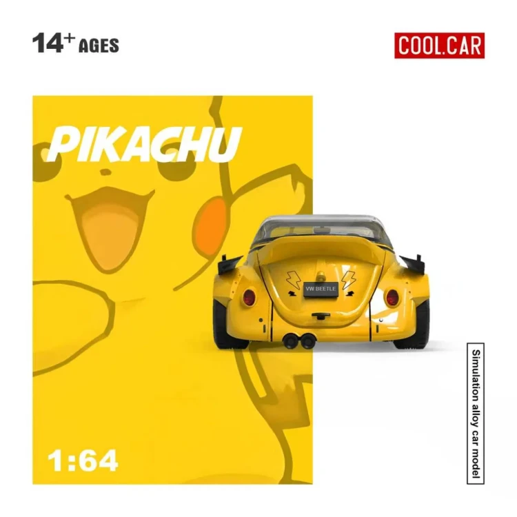 Cool.Car Volkswagen Beetle Pikachu livery 1:64 tył