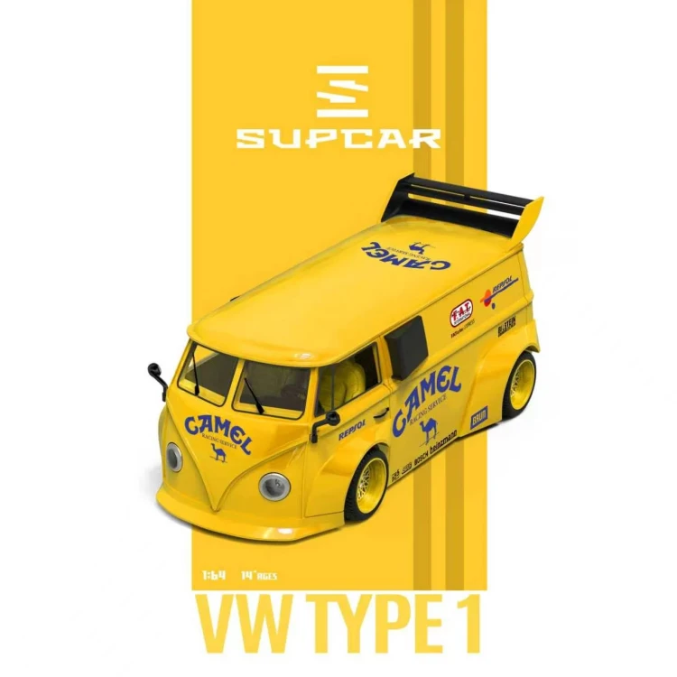 Supcar Volkswagen T1 Trailer Version Camel Livery 1:64 auto