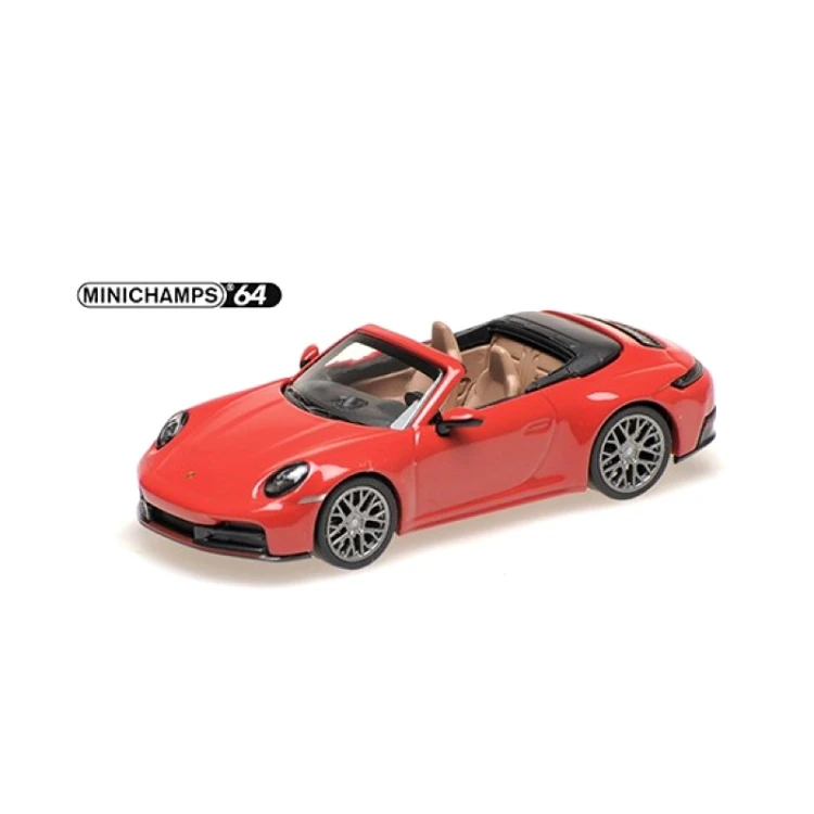 Minichamps Porsche 911 992.2 Carrera Cabriolet 2025 Red 1:64 przód