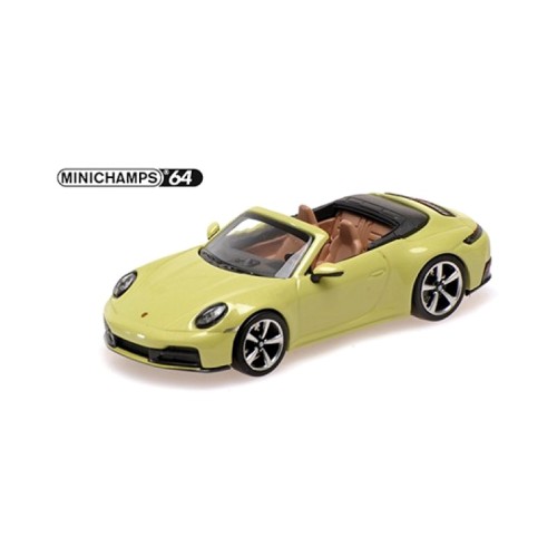 Minichamps Porsche 911 992.2 Carrera Cabriolet 2025 Yellow Metallic 1:64 przód
