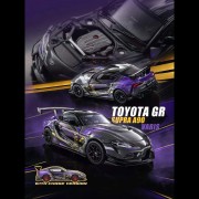 LIOMIO Toyota Supra A90 Varis Purple Black Limitowana edycja APAXpo Exclusives 1:64 przód