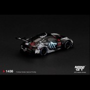MINI GT Porsche 911 GT3 R (992) 77 AO Racing „Skeleton Rexy” 2026 IMSA Petit Le Mans 1:64 tył