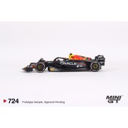 MINI GT Oracle Red Bull Racing RB19 #1 Max Verstappen 2023 F1 2023 Bahrain GP Winner 1:64 bok