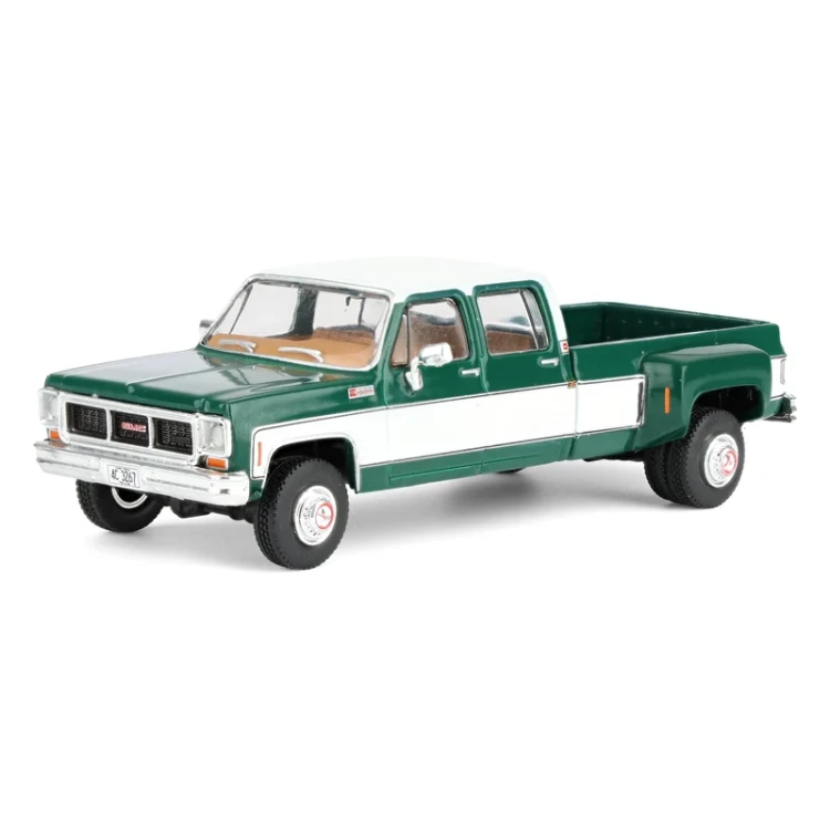 IXO America 1973 GMC Sierra Grande 3500 Crew Cab Dually green white 1:64 przód