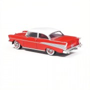IXO America 1957 Chevrolet Bel Air red white 1:64 tył