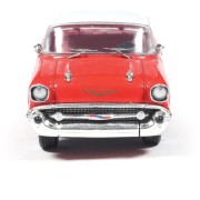 IXO America 1957 Chevrolet Bel Air red white 1:64 front