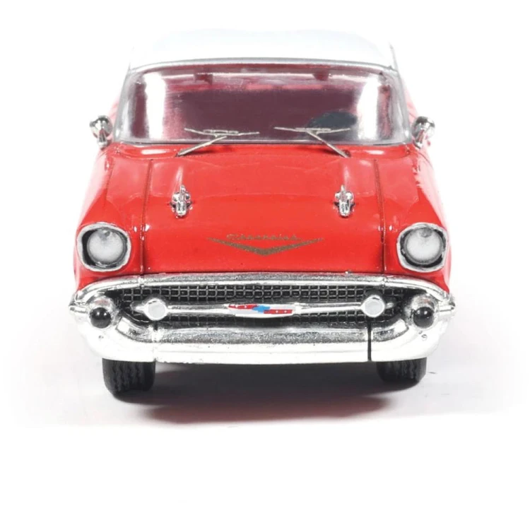 IXO America 1957 Chevrolet Bel Air red white 1:64 front