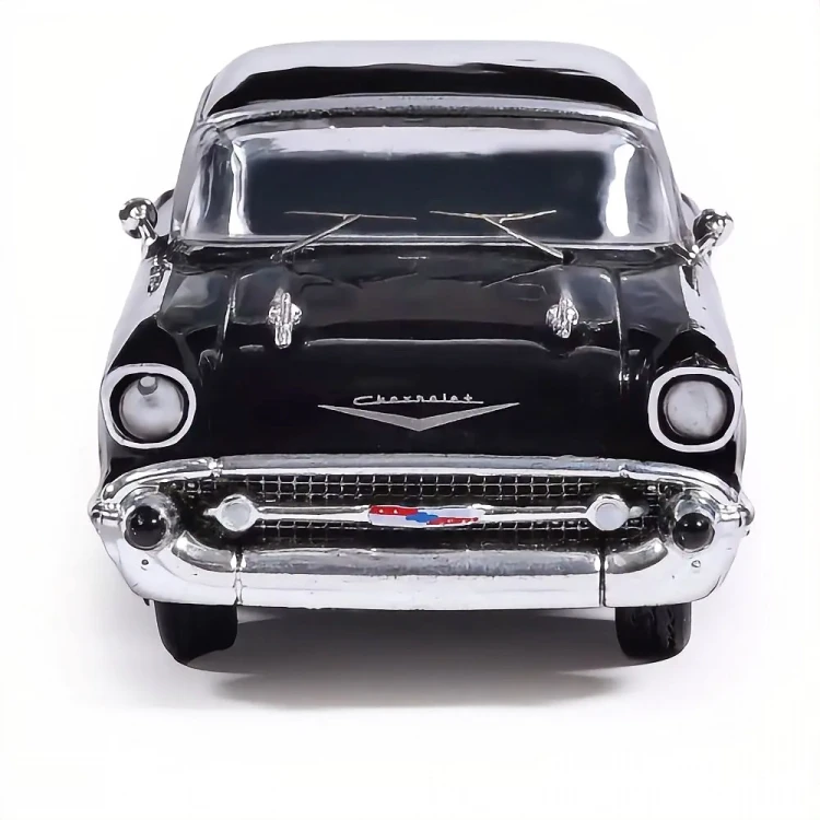 IXO America 1957 Chevrolet One-Fifty Sedan black white 1:64 front