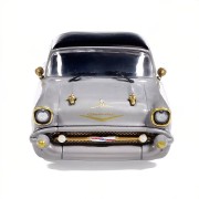 IXO America 1957 Chevrolet Bel Air Lowrider grey 1:64 front