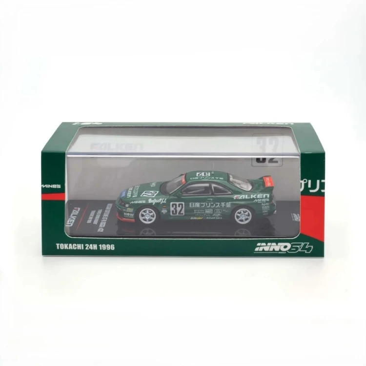 INNO64 NISSAN SKYLINE GT-R R33 #32 PRINCE CHIBA FALKEN 1:64 box