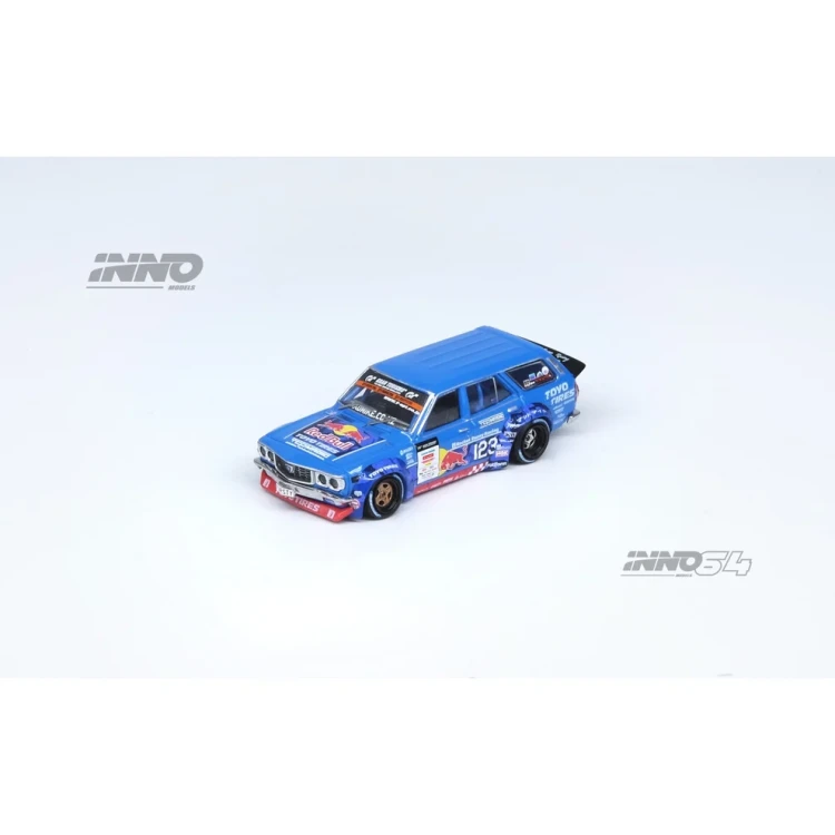 INNO64 Mad Mike 1976 Mazda RX3 RX-3 Station Wagon D1GP 2024 Series Red Bull 1:64 góra