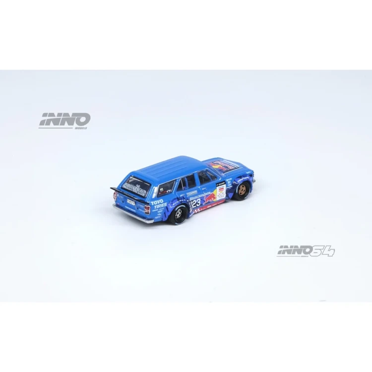 INNO64 Mad Mike 1976 Mazda RX3 RX-3 Station Wagon D1GP 2024 Series Red Bull 1:64 tył