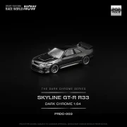 Pop Race Skyline GT-R R33 Dark Chrome Edition 1:64 przód