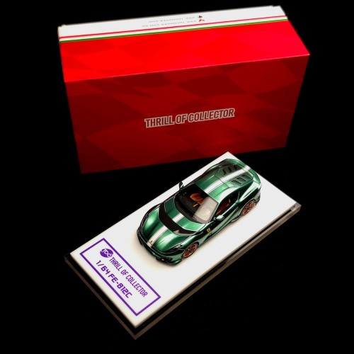 TOC Ferrari 812 Competizione Verde Bottigilia Resin 1:64 góra