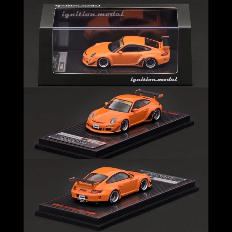 IGNITION MODEL Porsche RWB 997 GT3 Orange 1:64 przód