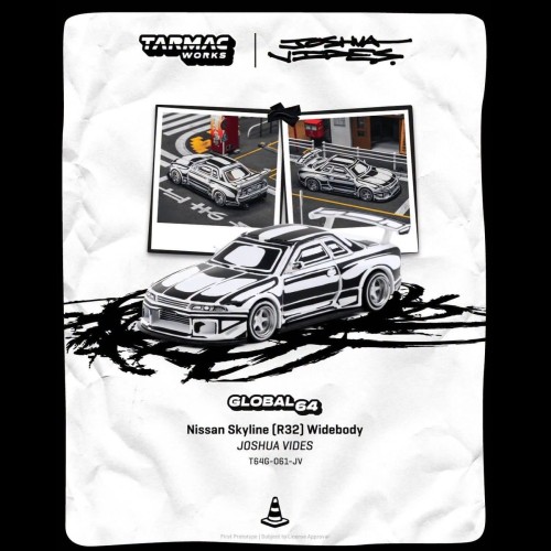 Tarmac Works Nissan Skyline (R32) Widebody Joshua Vides 1:64 przód