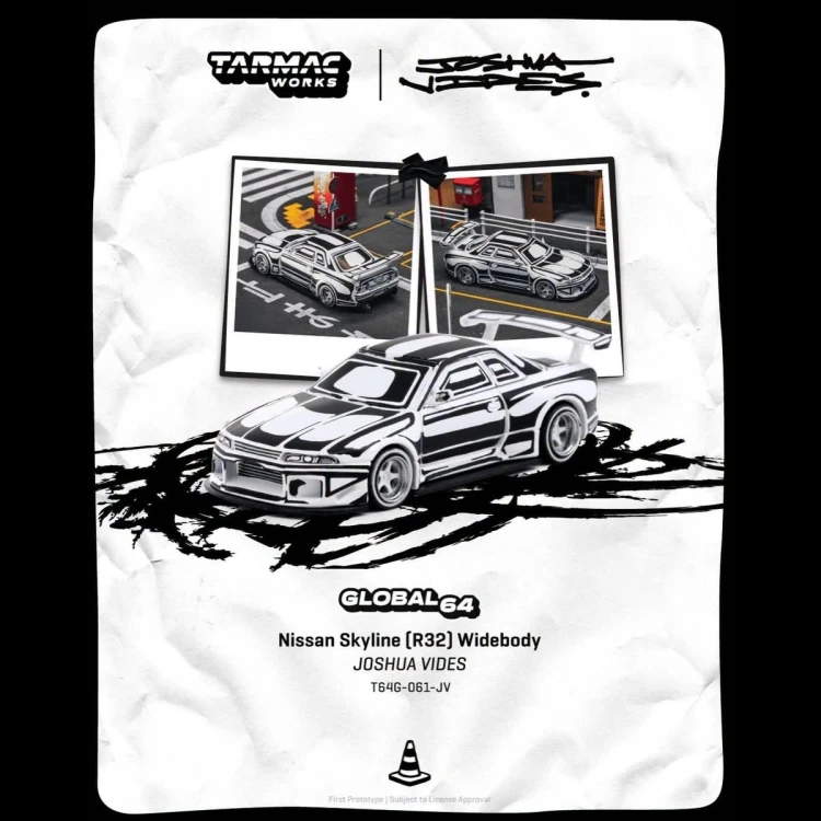 Tarmac Works Nissan Skyline (R32) Widebody Joshua Vides 1:64 przód