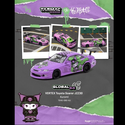 Tarmac Works VERTEX Toyota Soarer JZZ30 Kuromi 1:64 przód