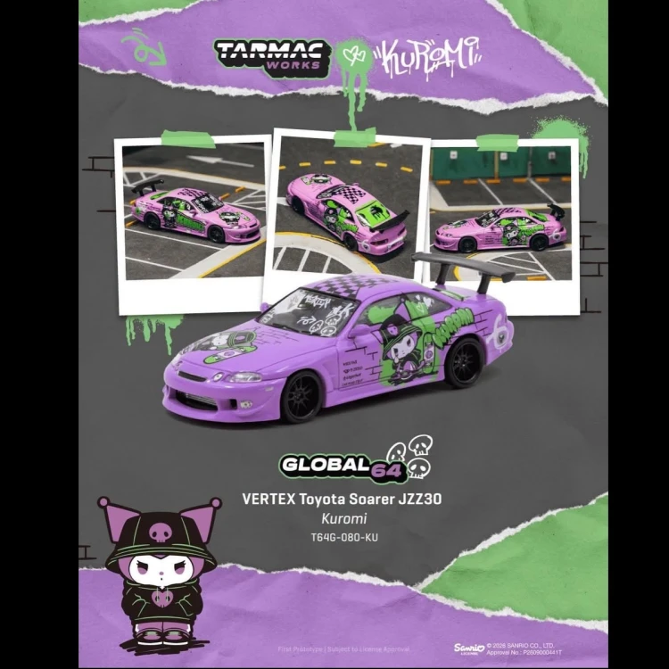 Tarmac Works VERTEX Toyota Soarer JZZ30 Kuromi 1:64 przód