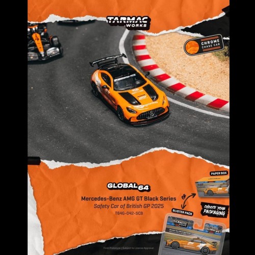 Tarmac Works Mercedes-Benz AMG GT Black Series Safety Car of British GP 2025 1:64 przód