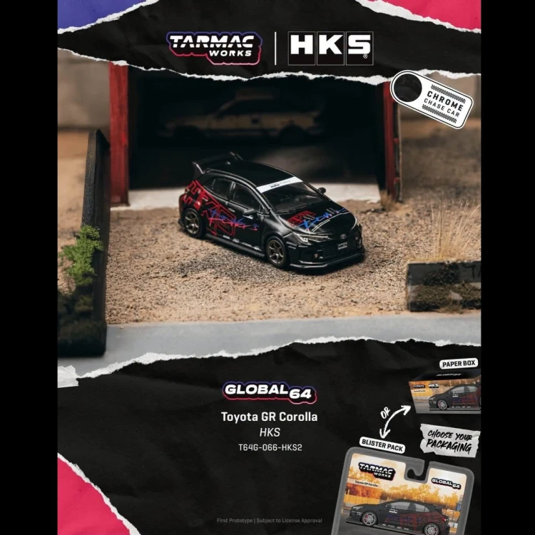 Tarmac Works Toyota GR Corolla HKS 1:64 przód