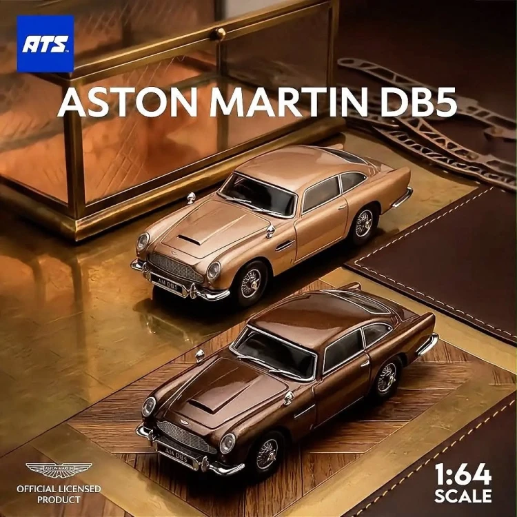 ATS Aston Martin DB5 Sandglow Gold 1:64 plakat