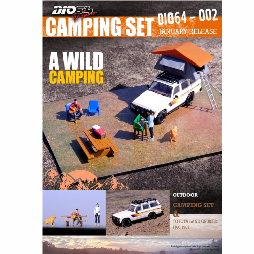 INNO64 Toyota Land Cruiser FJ60 Car Camping Diorama Set 1:64 plakat 1
