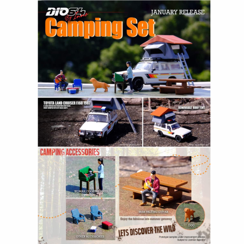 INNO64 Toyota Land Cruiser FJ60 Car Camping Diorama Set 1:64 plakat 2