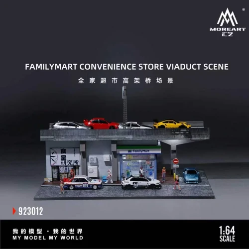 MoreArt FAMILY MART CONVENIENCE STORE VIADUCT SCENE 1:64 przód