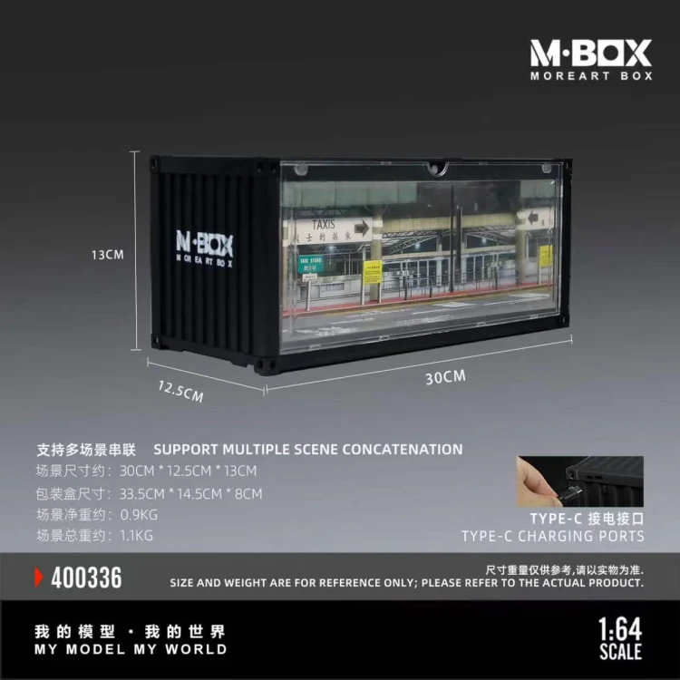 MoreArt HONG KONG-STYLE CONTAINER COATING SCENE 01 1:64 wymiary