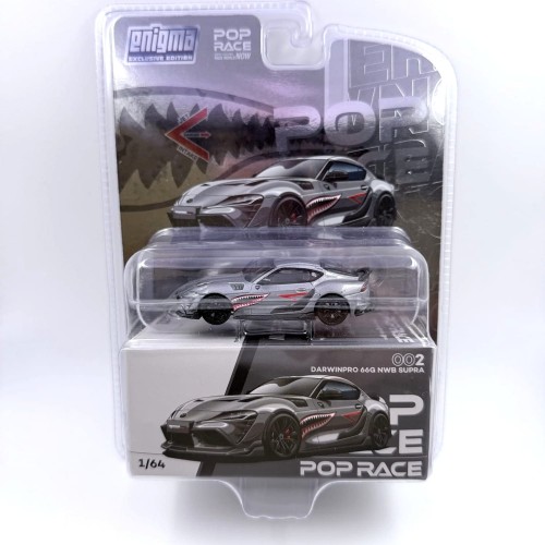 Pop Race Toyota Supra A90 DarwinPro 66G NWB Grey Metallic 1:64 przód