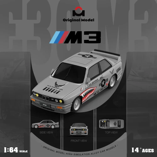 Original Model BMW E30 M3 Shark livery 1:64 przód