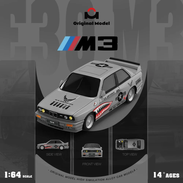 Original Model BMW E30 M3 Shark livery 1:64 przód