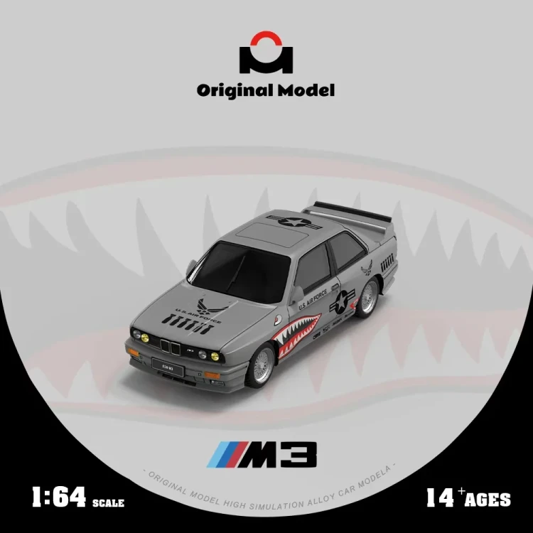 Original Model BMW E30 M3 Shark livery 1:64 przód detal