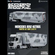 Time Micro Mercedes-Benz: Actros Aero Trailer PSC Fighter Jet Gray 1:64 przód