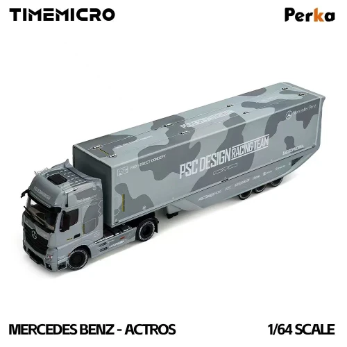 Time Micro Mercedes-Benz: Actros Aero Trailer PSC Fighter Jet Gray 1:64 góra