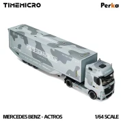 Time Micro Mercedes-Benz: Actros Aero Trailer PSC Fighter Jet Gray 1:64 przód detal