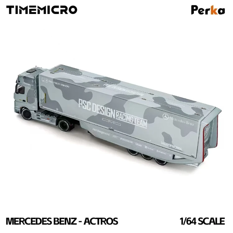Time Micro Mercedes-Benz: Actros Aero Trailer PSC Fighter Jet Gray 1:64 tył detal