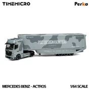 Time Micro Mercedes-Benz: Actros Aero Trailer PSC Fighter Jet Gray 1:64 bok detal