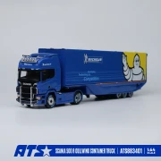 ATS Scania 500 R Gullwing Container Truck Michelin 1:64 przód detal